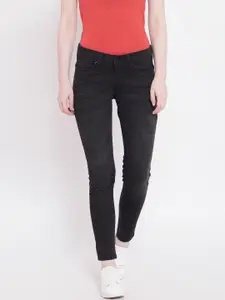 Pepe Jeans Women Black Slim Fit Mid-Rise Clean Look Jeans