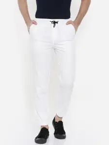 The Indian Garage Co Men White Regular Fit Solid Joggers