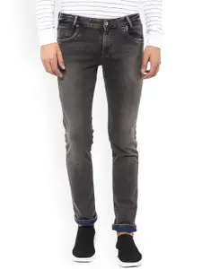 Mufti Men Grey Slim Fit Mid-Rise Clean Look Stretchable Jeans