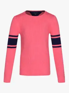 Tommy Hilfiger Pink Solid Sweater