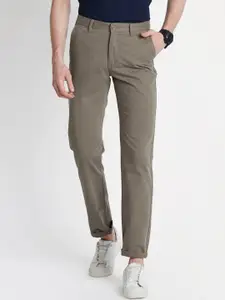 Spiritus by pantaloons Men Grey Regular Fit Solid Regular Trousers