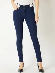 Miss Chase Women Navy Blue Skinny Fit Mid-Rise Clean Look Jeans