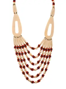 Bamboo Tree Jewels Multicoloured Brass Handcrafted Necklace