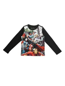 Marvel by Wear Your Mind Boys Multicoloured Printed Round Neck T-shirt