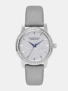 GIORDANO Women Silver-Toned Embellished Analogue Watch P286-01