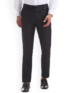 Arrow Men Black Tapered Fit Trousers