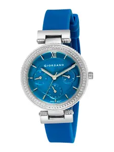 GIORDANO Women Blue Leather Analogue Watch 2937-02