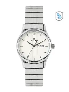 Titan Men Off-White Dial Watch NE1580SM03
