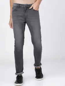 LOCOMOTIVE Men Grey Slim Fit Mid-Rise Clean Look Stretchable Jeans