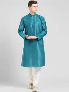 KISAH Men Solid Straight Kurta