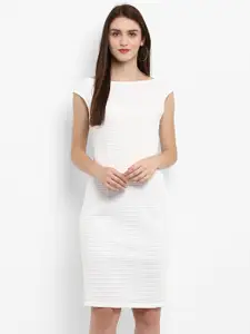 Zima Leto Women White Solid Sheath Dress
