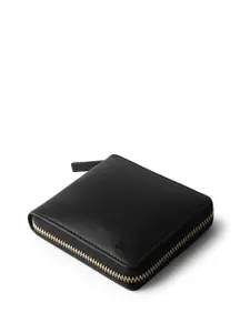 DailyObjects Women Black Solid Zip Around Wallet