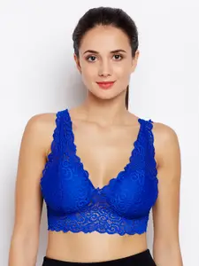 Lebami Blue Lace Non-Wired Lightly Padded Bralette Bra