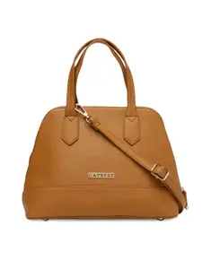 Caprese Woman Tan Solid Handbag