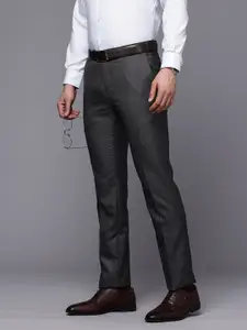 Raymond Men Checked Slim Fit Formal Trousers