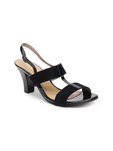 Inc 5 Women Black Solid Sandals