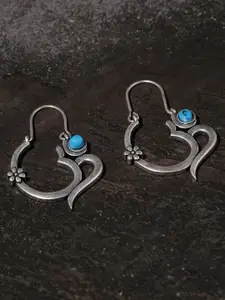 Voylla Silver-Plated & Oxidised Contemporary Earrings