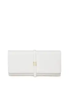 Lino Perros Women White Solid Three Fold Wallet