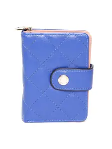 Lino Perros Women Blue Quilted Two Fold Wallet