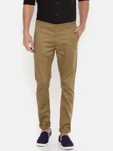 Being Human Clothing Men Khaki Regular Fit Chino Trousers
