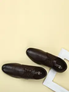 Red Chief Men Brown Leather Derbys