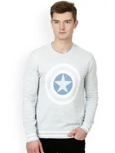 Free Authority Captain America featured Blue Sweater for Men