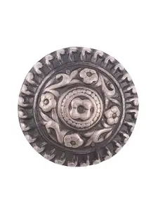 Silvermerc Designs Women Silver-Toned Handcrafted Sterling Silver Oxidised Ring