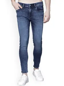 LOCOMOTIVE Men Blue Slim Fit Mid-Rise Clean Look Stretchable Jeans