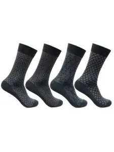 Bonjour Men Pack of 4 Multicoloured Patterned Above Ankle-Length Socks