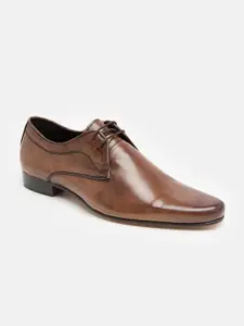 HATS OFF ACCESSORIES Men Tan Brown Leather Derbys