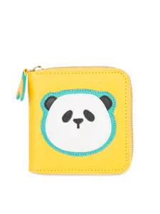 Chumbak Women Yellow Textured Two Fold Wallet