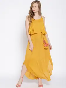 MABISH by Sonal Jain Women Mustard Yellow Layered Maxi Dress