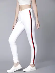 Tokyo Talkies Women White Super Skinny Fit Mid-Rise Clean Look Jeans