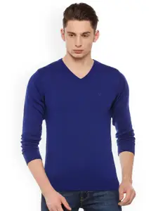 Allen Solly Men Blue Solid Pullover