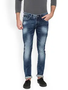 SPYKAR Men Blue Skinny Fit Low-Rise Clean Look Jeans
