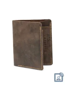 Teakwood Leathers Men Brown Solid Two Fold Wallet