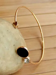 PRITA BY PRIYAASI Gold-Plated Stone-Studded Cuff Bracelet