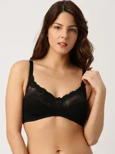 Wacoal Black Lace Non-Wired Non Padded Everyday Bra IB0006