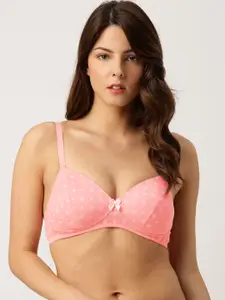 Wacoal Pink Printed Non-Wired Heavily Padded Everyday Bra IB5175