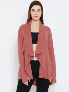 Hypernation Rust Solid Open Front Shrug