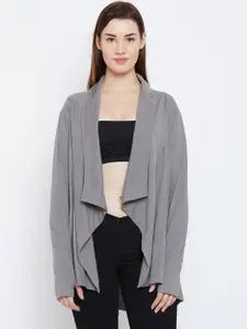 Hypernation Grey Solid Waterfall Shrug