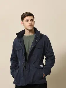 Mr Bowerbird Men Navy Blue Solid Denim Jacket