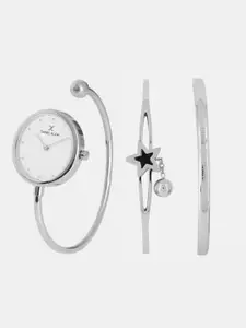 Daniel Klein Women Silver-Toned Analogue Watch Gift Set DK11932-4
