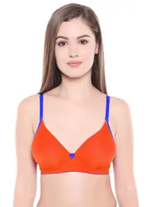 Bodycare Orange Solid Non-Wired Heavily Padded Push-Up Bra 6568ORG