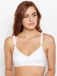 Bodycare Women Pack of 3 White Solid Everyday Bra 5518W