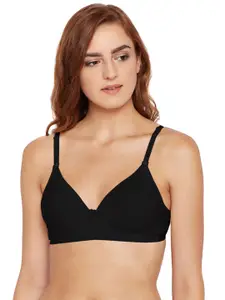 Bodycare Black Solid Non-Wired Heavily Padded Push-Up Bra 6566B