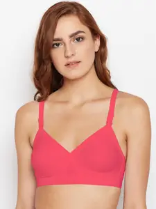 Bodycare Women Coral Pink Solid T-shirt Bra 5589CO