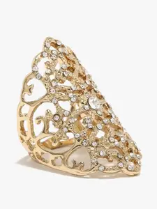 Accessorize Golden Crystal Ring