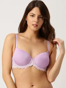 Wacoal Purple Lace Underwired Lightly Padded Everyday Bra 853191