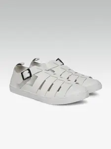 Carlton London Men White Shoe-Style Sandals